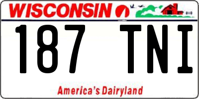 WI license plate 187TNI