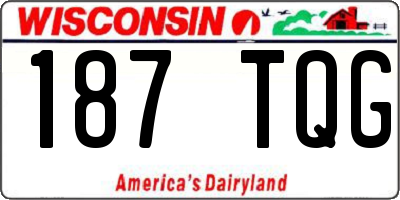 WI license plate 187TQG