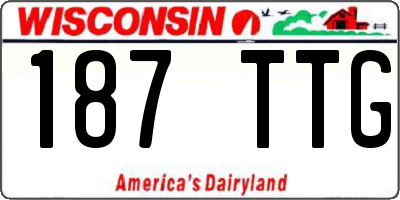 WI license plate 187TTG