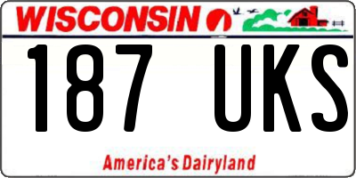 WI license plate 187UKS