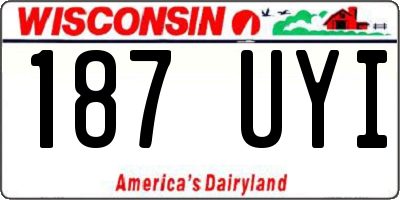 WI license plate 187UYI