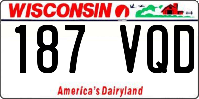 WI license plate 187VQD