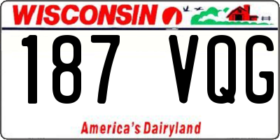 WI license plate 187VQG