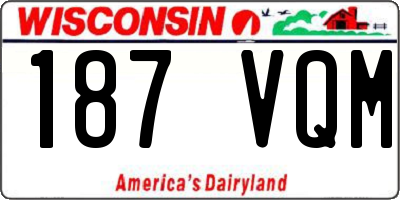 WI license plate 187VQM