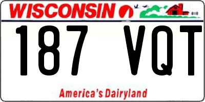 WI license plate 187VQT