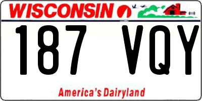 WI license plate 187VQY