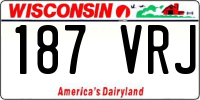 WI license plate 187VRJ