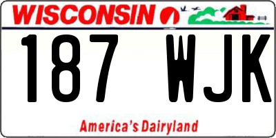WI license plate 187WJK