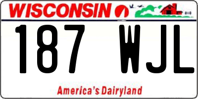 WI license plate 187WJL