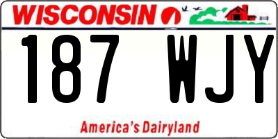 WI license plate 187WJY
