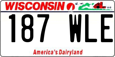 WI license plate 187WLE