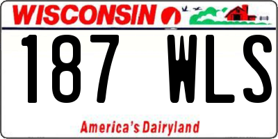 WI license plate 187WLS