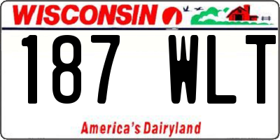 WI license plate 187WLT