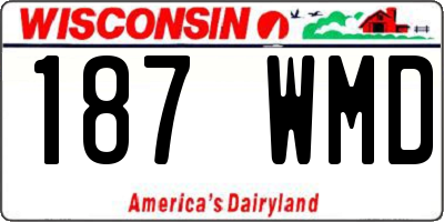 WI license plate 187WMD