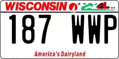 WI license plate 187WWP