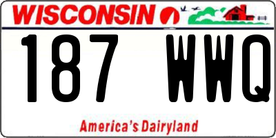 WI license plate 187WWQ