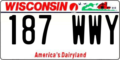 WI license plate 187WWY