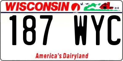 WI license plate 187WYC
