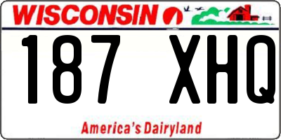 WI license plate 187XHQ