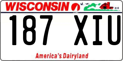 WI license plate 187XIU