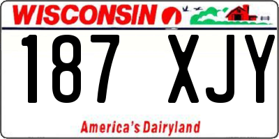 WI license plate 187XJY