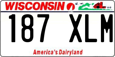 WI license plate 187XLM