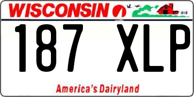 WI license plate 187XLP