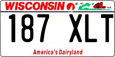 WI license plate 187XLT