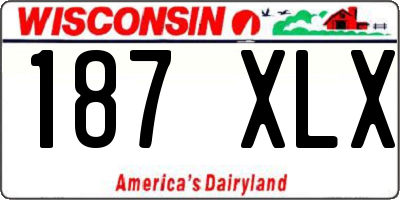 WI license plate 187XLX