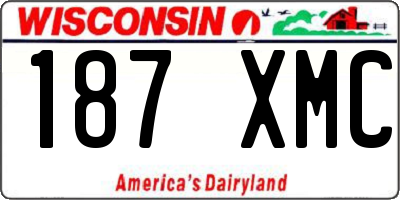 WI license plate 187XMC