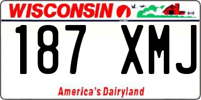 WI license plate 187XMJ