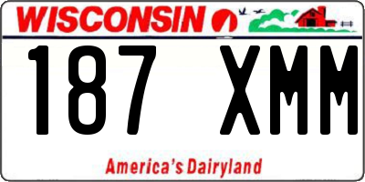 WI license plate 187XMM
