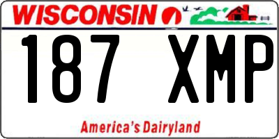 WI license plate 187XMP