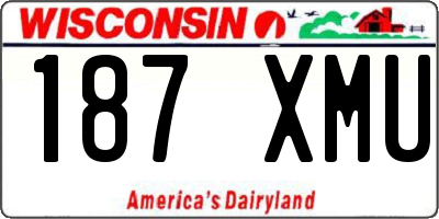 WI license plate 187XMU