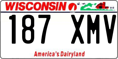 WI license plate 187XMV