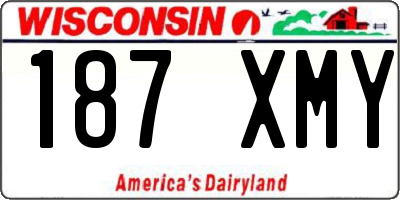 WI license plate 187XMY