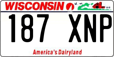 WI license plate 187XNP