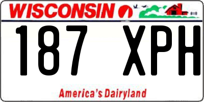 WI license plate 187XPH