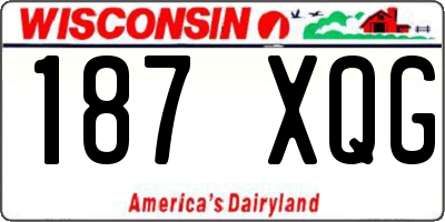WI license plate 187XQG