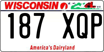 WI license plate 187XQP