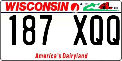 WI license plate 187XQQ