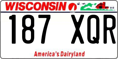 WI license plate 187XQR