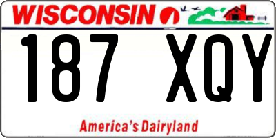 WI license plate 187XQY