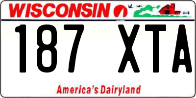 WI license plate 187XTA