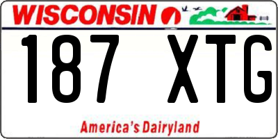 WI license plate 187XTG