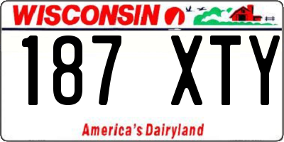 WI license plate 187XTY