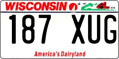 WI license plate 187XUG