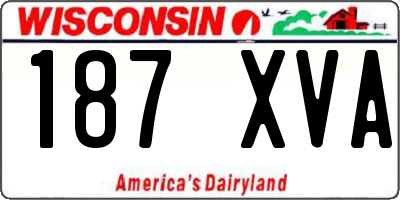 WI license plate 187XVA