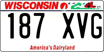 WI license plate 187XVG