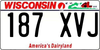 WI license plate 187XVJ